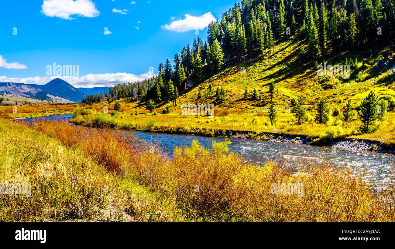 The Gallatin River as it runs through the western most part of