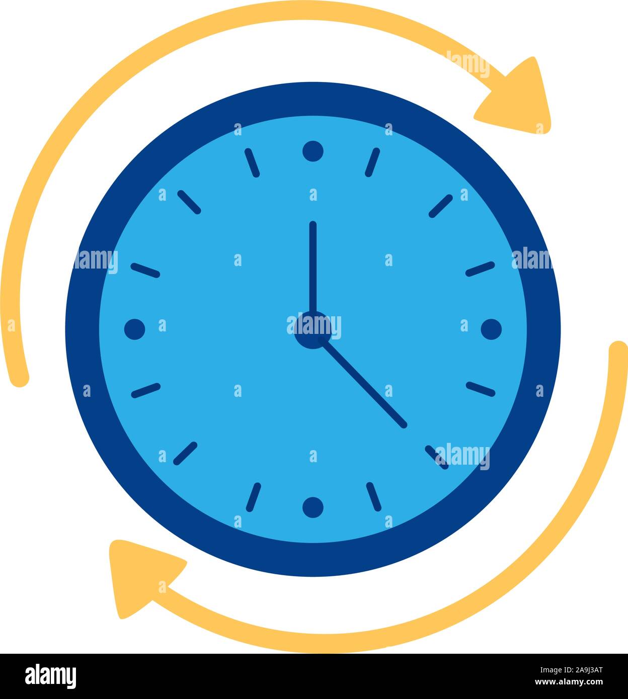 Isolated clock icon flat vector design Stock Vector Image & Art - Alamy