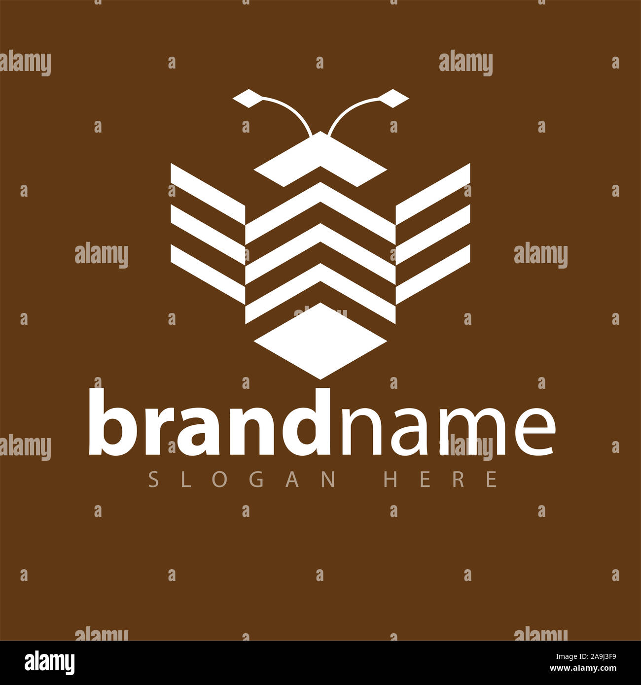 square bee abstract logo vector stock template Stock Photo
