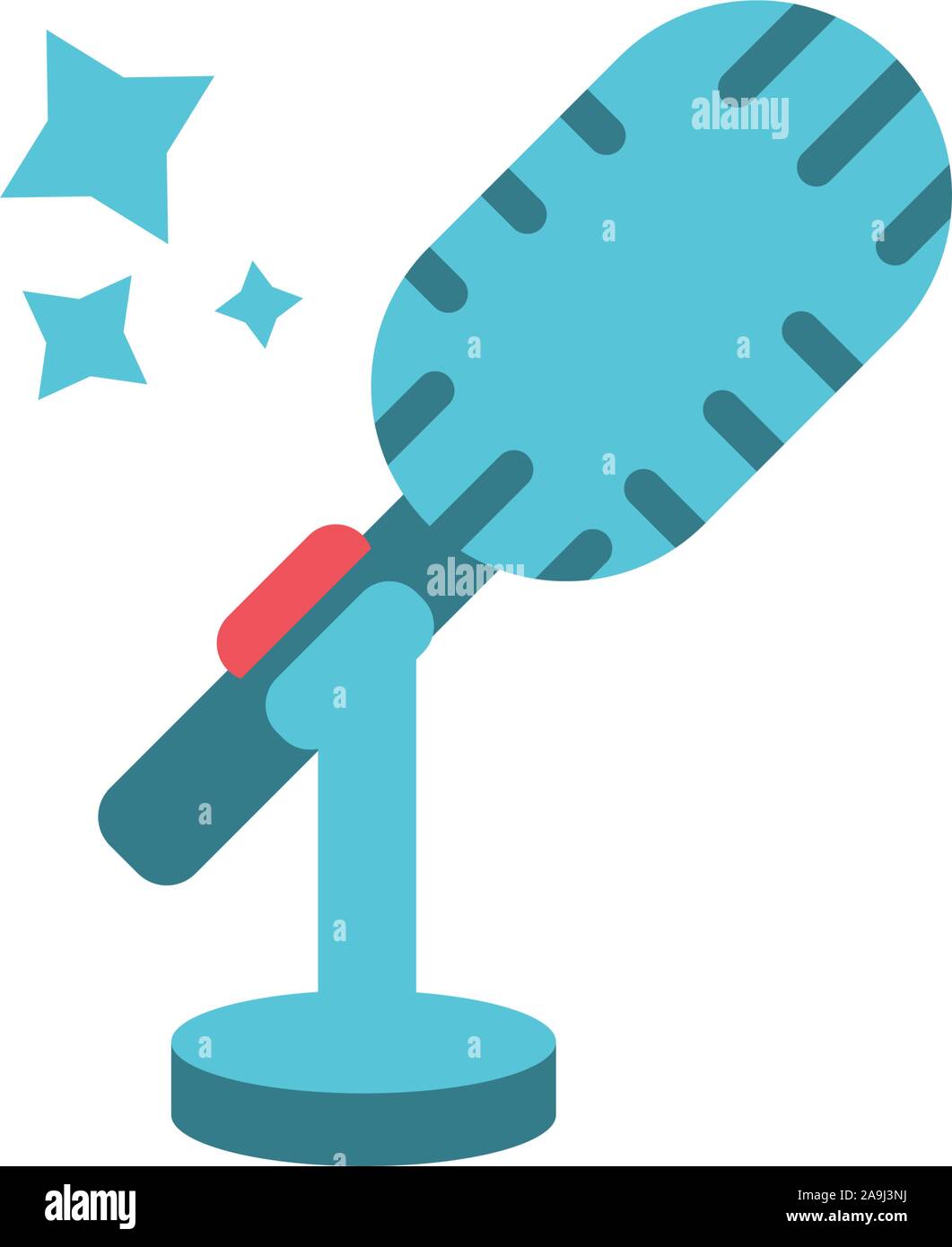 microphone with stand on white background vector illustration design ...