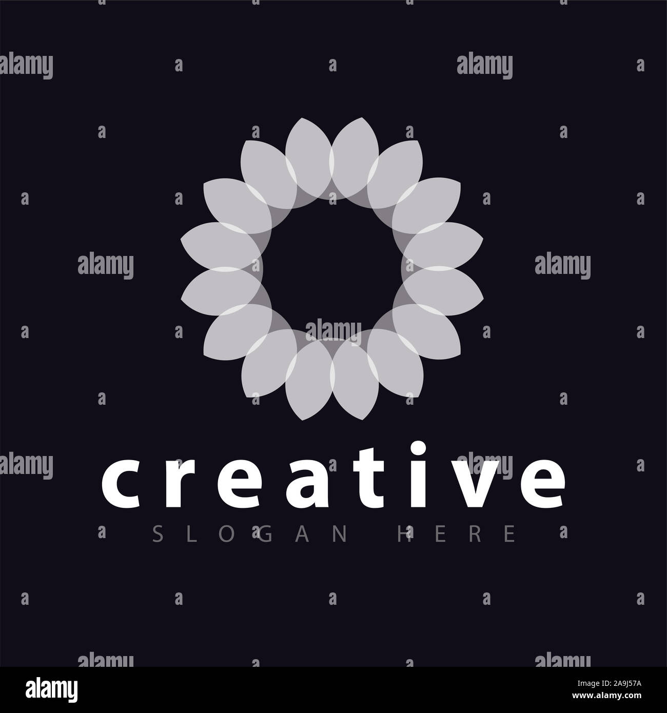 Abstract Flower logo vector Stock Photo