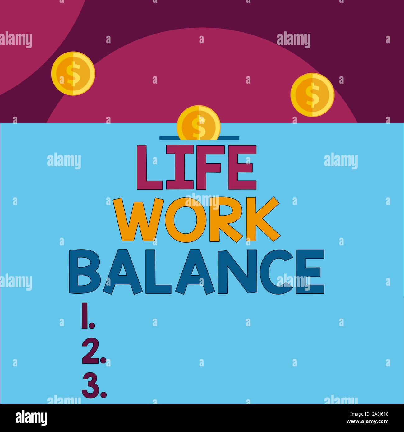 Handwriting text Life Work Balance. Conceptual photo stability ...