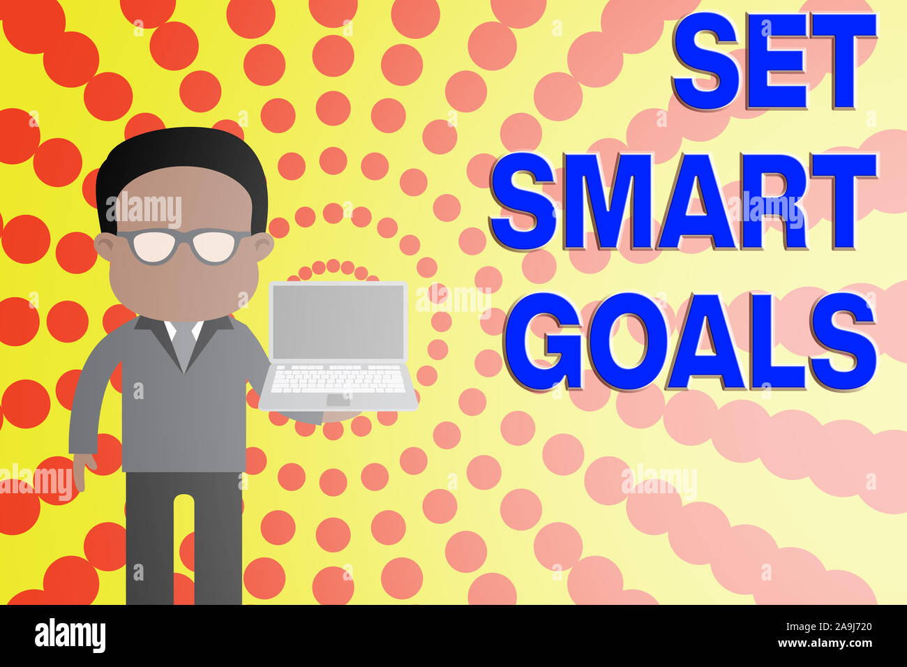 Conceptual Hand Writing Showing Set Smart Goals Concept Meaning Establish Achievable Objectives Make Good Business Plans Man In Suit Wearing Eyeglass Stock Photo Alamy