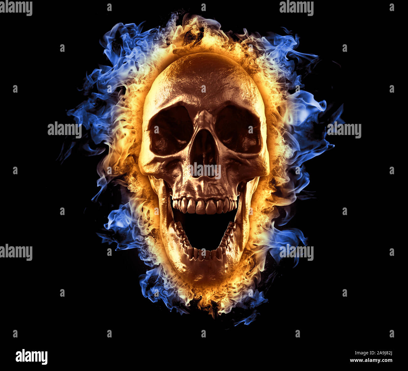Skull in fire screaming isolated in background -wallpaper 3d illustration Stock Photo - Alamy Skull in fire screaming isolated in background -wallpaper 3d illustration Stock Photo - Alamy