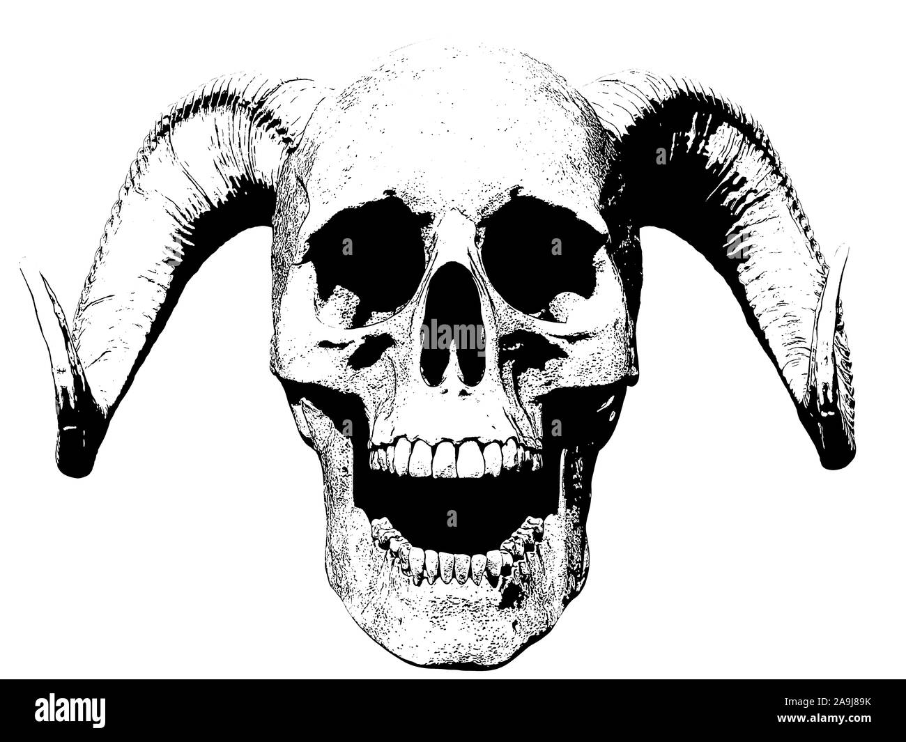 Skull screaming illustration isolated in background 3d render Stock Photo -  Alamy