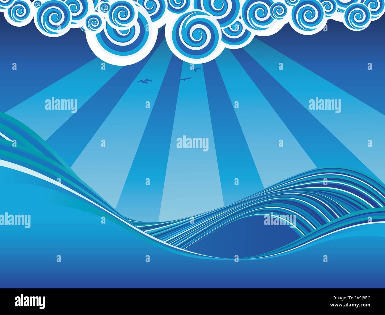 Big waves pattern Stock Vector Images - Alamy