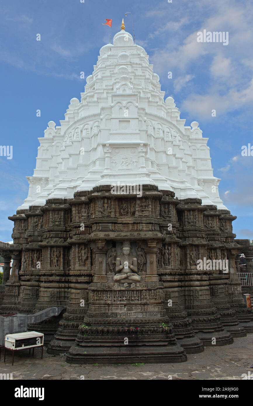 Aundha Nagnath Temple fa√ßade. Ancient Lord shiva temple. Eighth of the twelve jyotirlingas in India. Aundha Nagnath, Hingoli, Maharashtra, India. Stock Photo