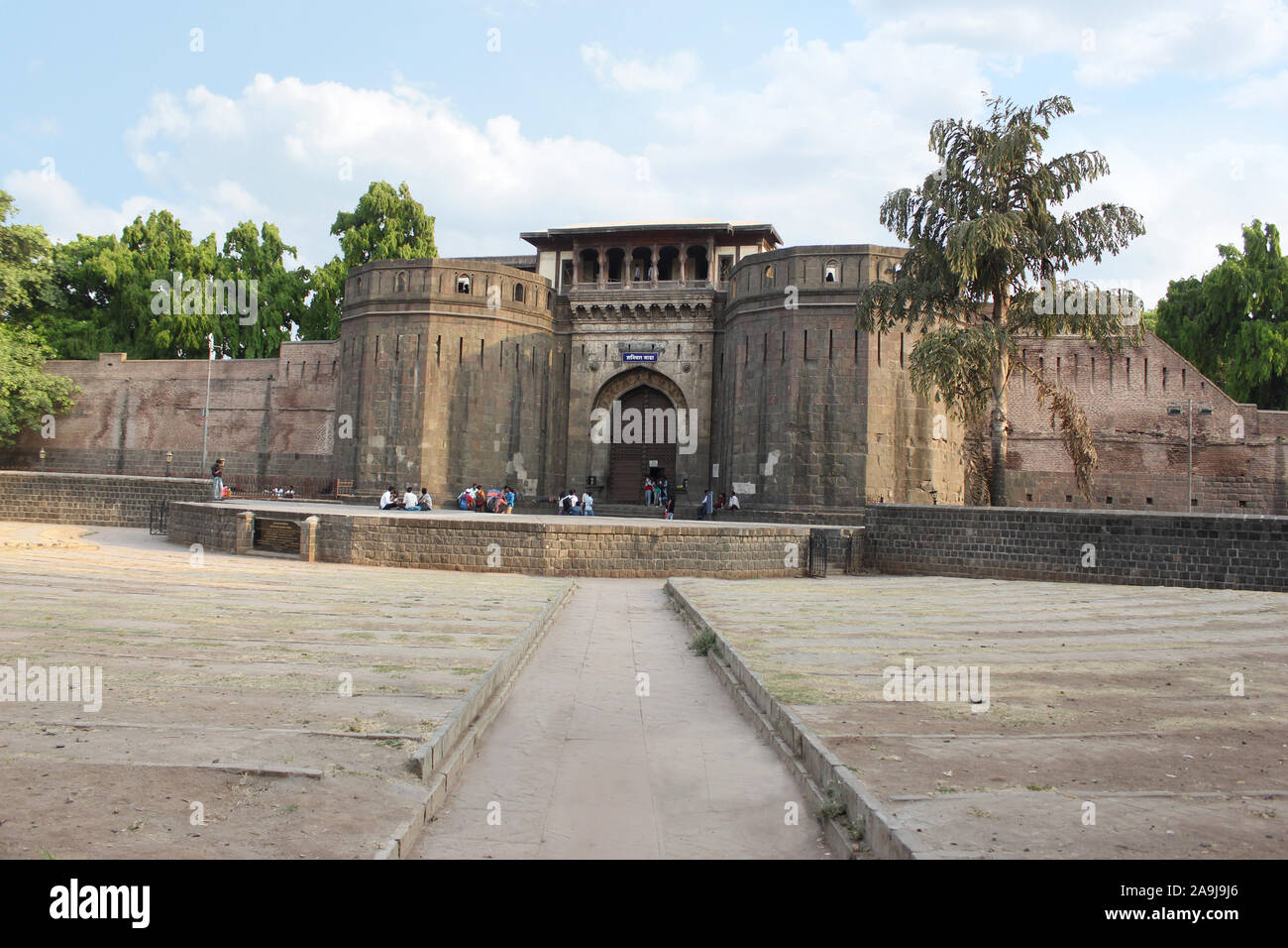 PUNE MAHARASHTRA April 2019 Tourist At Shaniwar Wada Fort Main Gate 