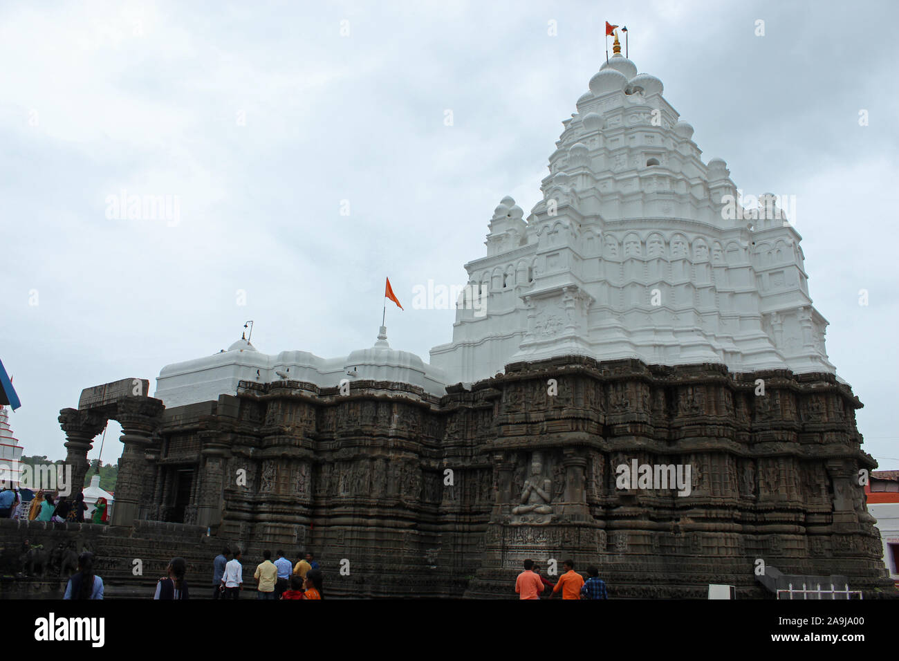 Aundha Nagnath Temple fa√ßade. Ancient Lord shiva temple. Eighth of the twelve jyotirlingas in India. Aundha Nagnath, Hingoli, Maharashtra, India. Stock Photo