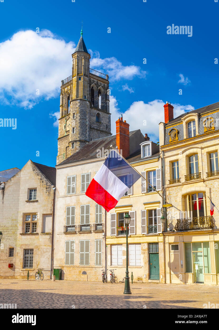 Traditional architecture of Orleans old streets. France Stock Photo
