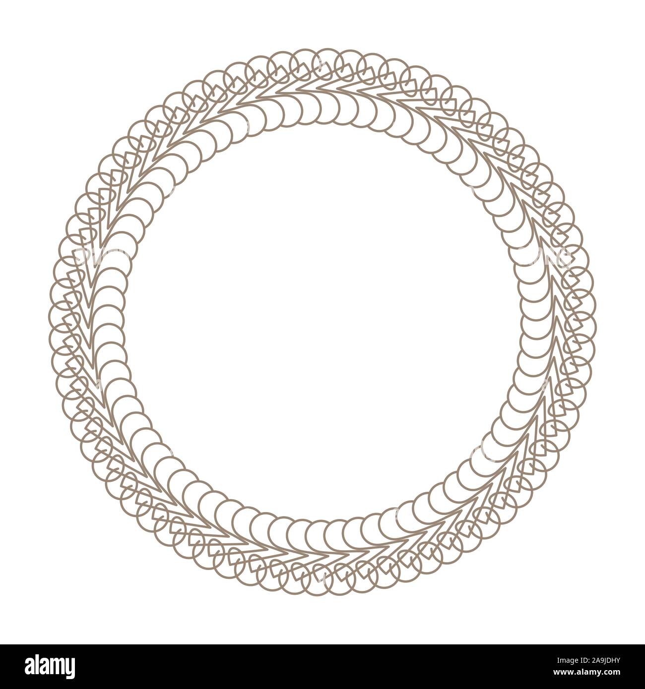 Vector geometric frames for decoration on a white background. Stock Vector