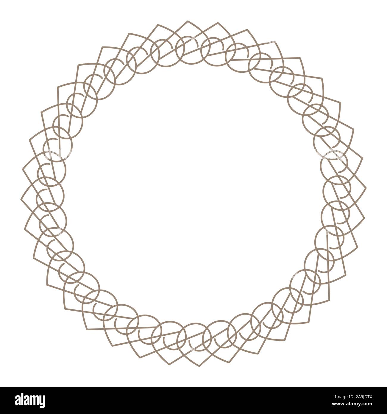 Vector geometric frames for decoration on a white background. Stock Vector