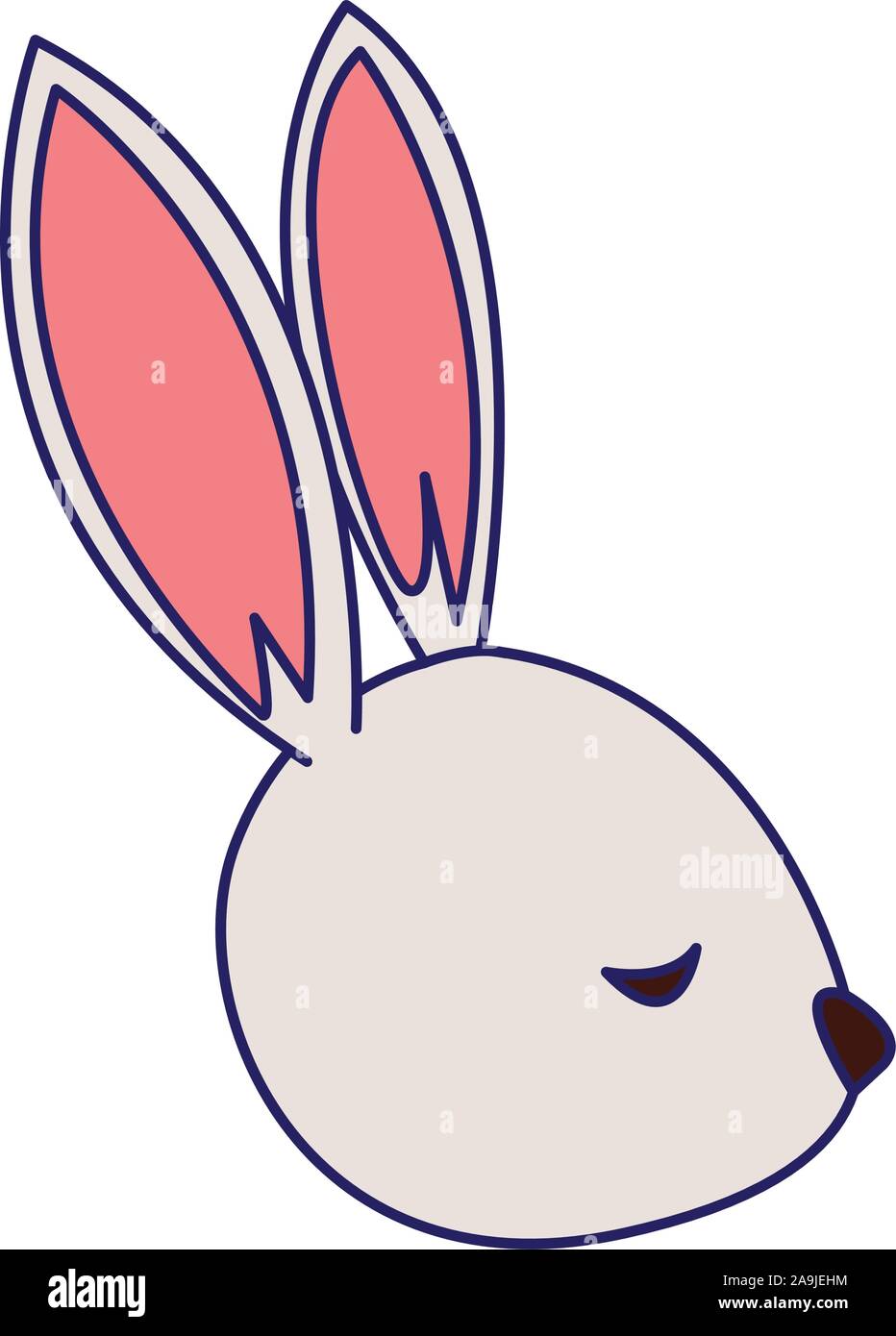 cute rabbit icon, flat design Stock Vector Image & Art - Alamy