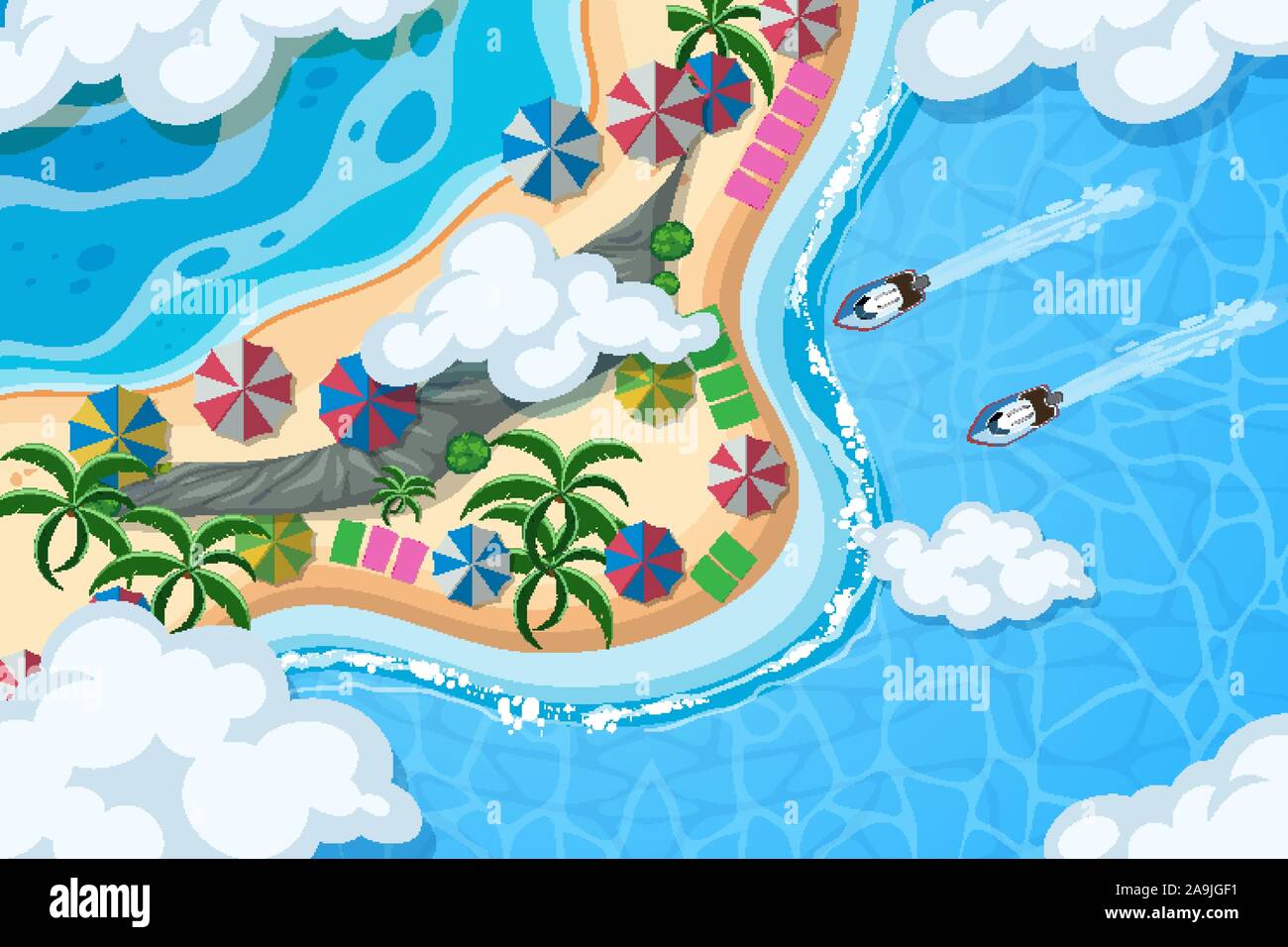 Set of aerial view scenes illustration Stock Vector Image & Art - Alamy