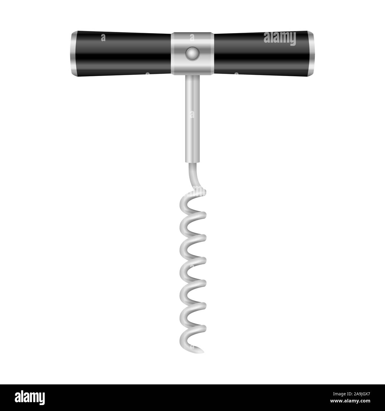 Corkscrew on a white background. Vector illustration Stock Photo - Alamy