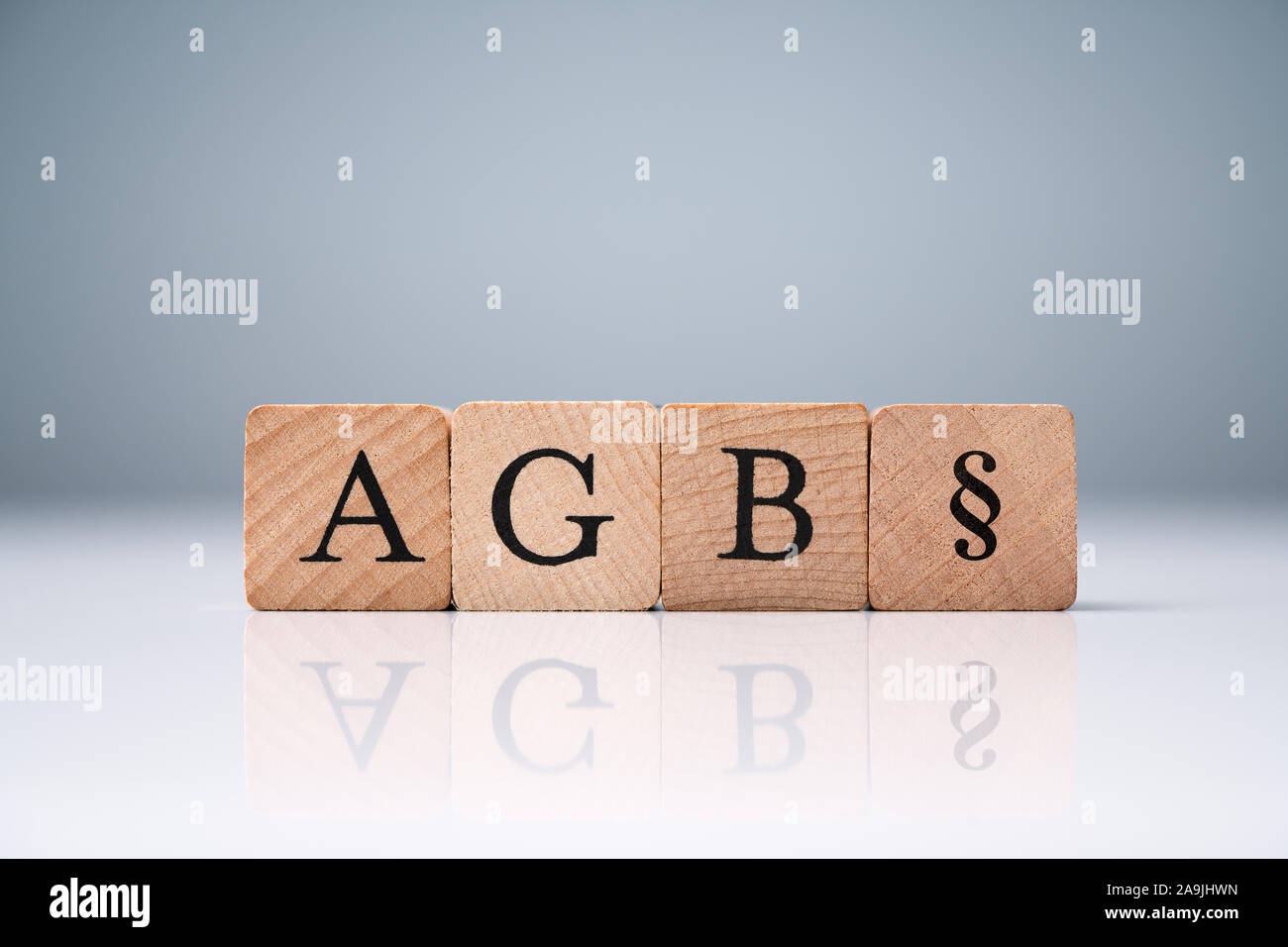 Closeup Of AGB Letters Standing For Standard Form Contract In Germany Stock Photo