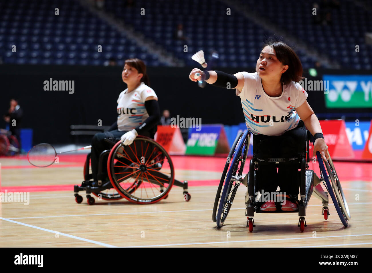 Tokyo, Japan. 15th Nov, 2019. Ikumi Fuke & Rie Ogura (JPN) Badminton ...