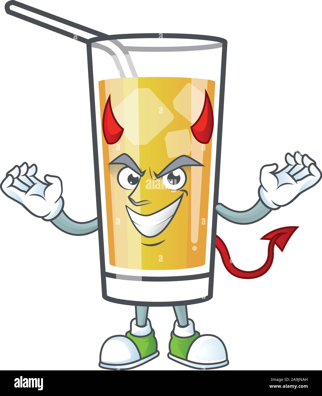 Character devil in the apple cider cartoon Stock Vector Image & Art Alamy