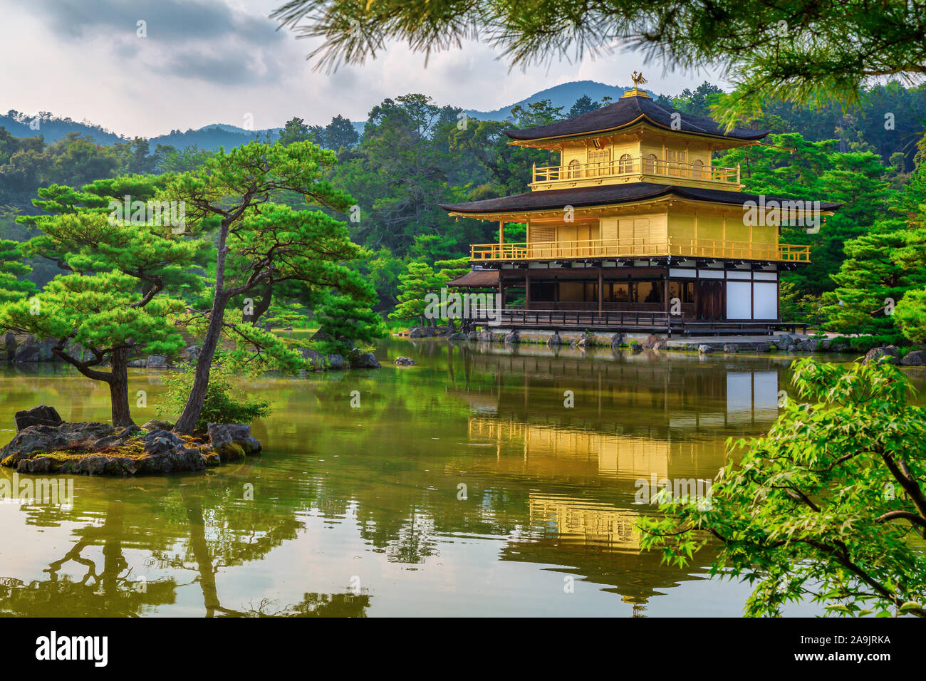 Kinkaku-ji or Golden Pavilion, Kita-ku, Kyoto, Kansai, Japan Stock Photo