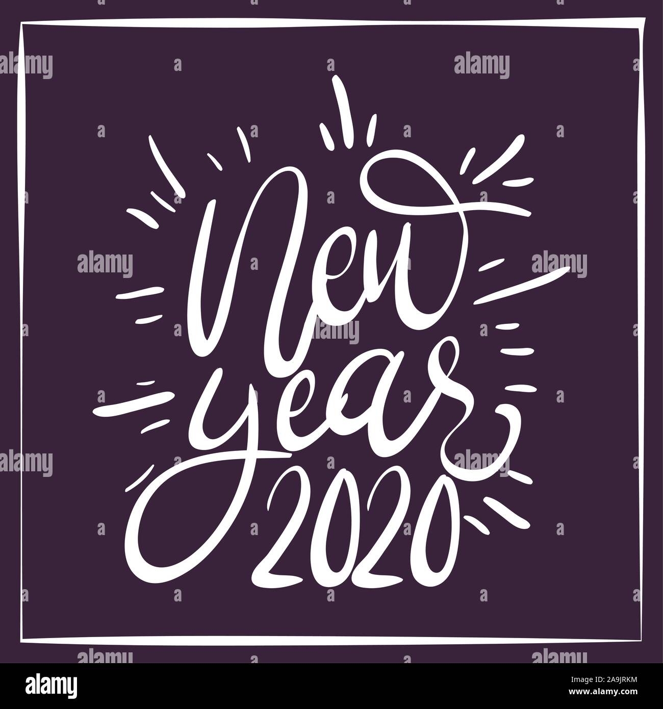 happy new year lettering celebration Stock Vector Image & Art - Alamy