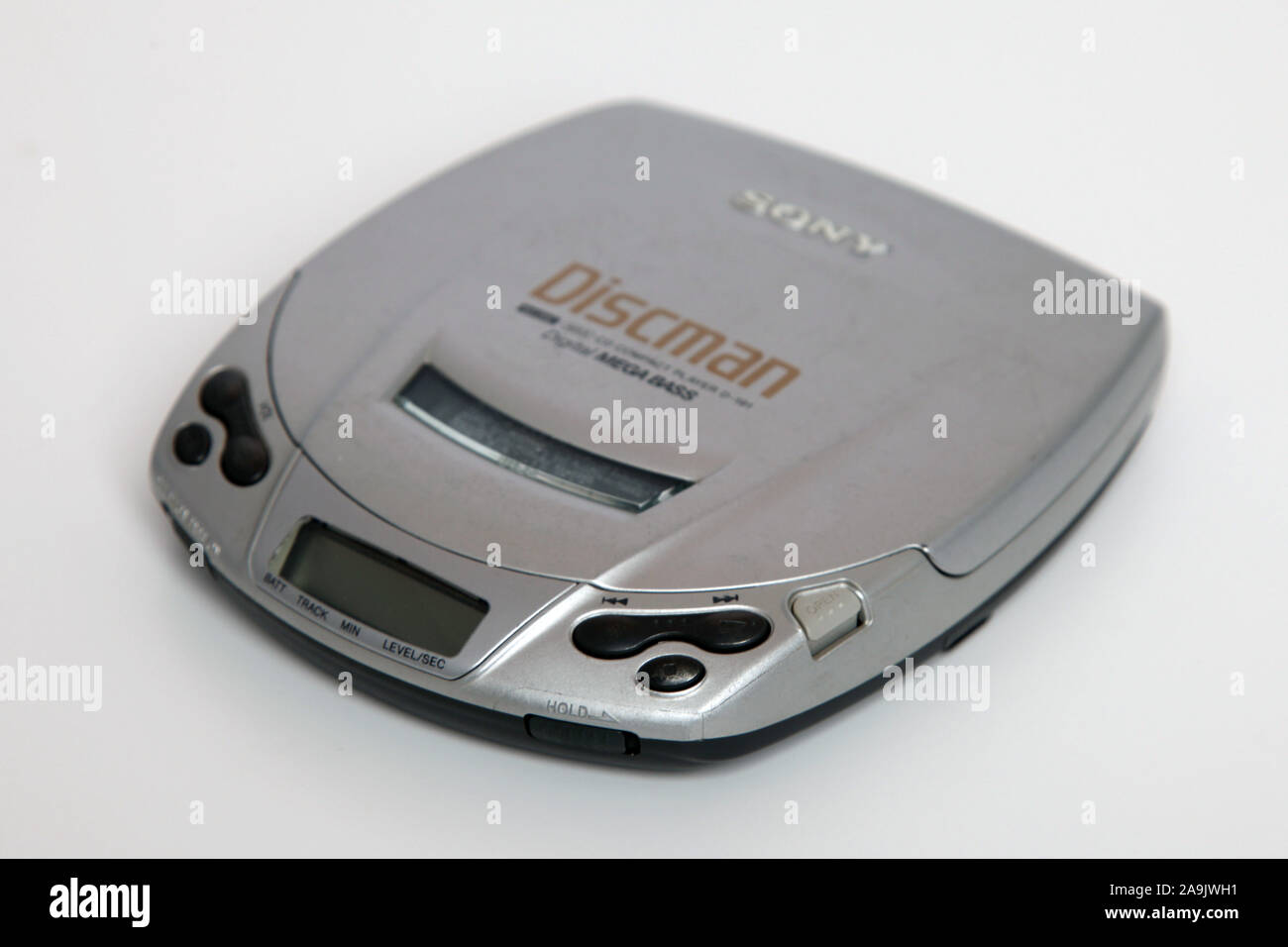 SONY D-191 CD Walkman Discman Compact Disc Player Silver Digital Mega Bass,  Closed Stock Photo - Alamy