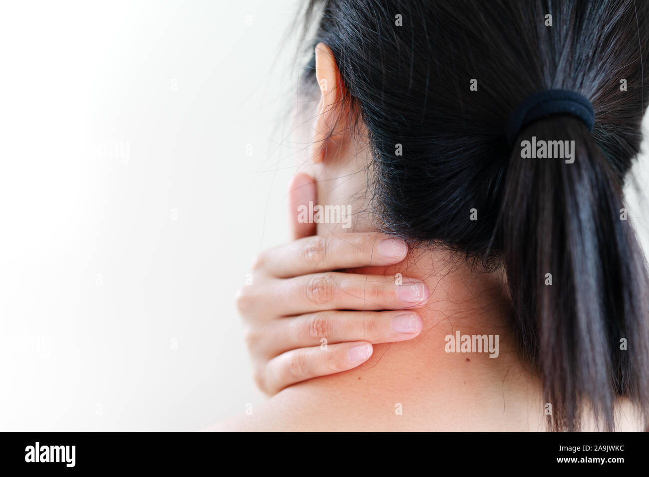 young women neck and shoulder pain injury, healthcare, and medical