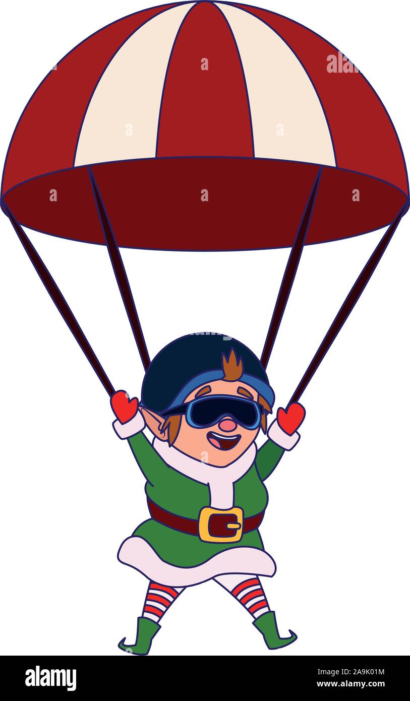 parachute-with-santas-helper-icon-stock-vector-image-art-alamy
