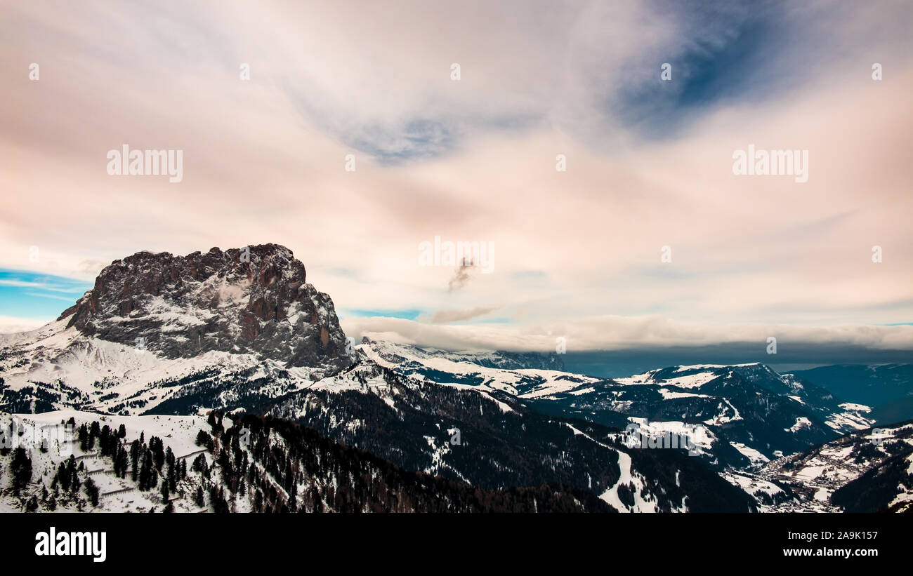 Clouds carrying snow in the italian alps Stock Photo - Alamy