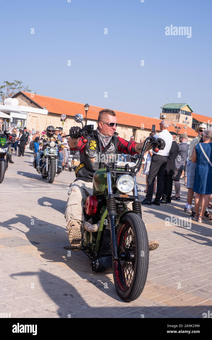 Remebrance bikers on parade 05 number 3915 Stock Photo