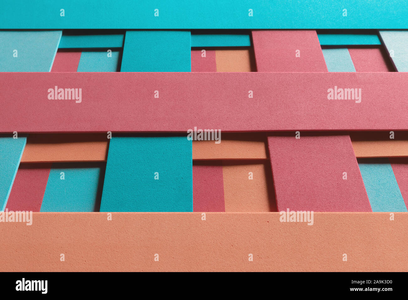 Geometrical composition with colored elements. Abstract background Stock Photo