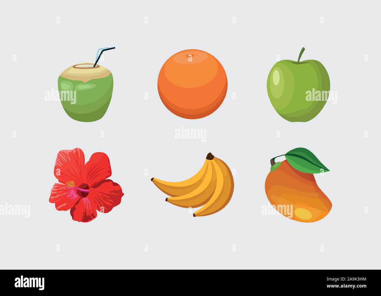 Isolated fruits icon set vector design Stock Vector Image & Art - Alamy