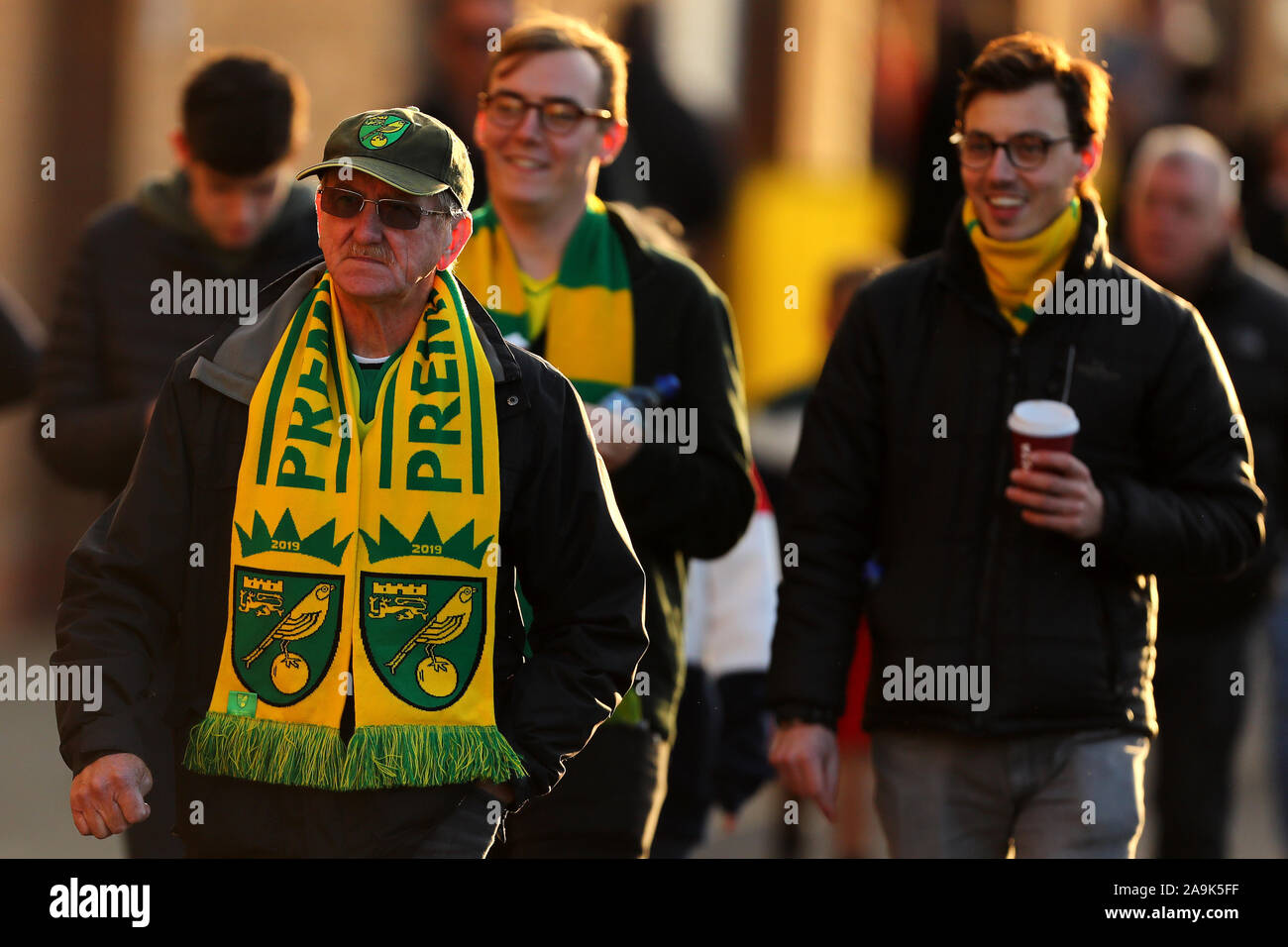 Manchester city fans arrive at the stadium hi-res stock photography and ...