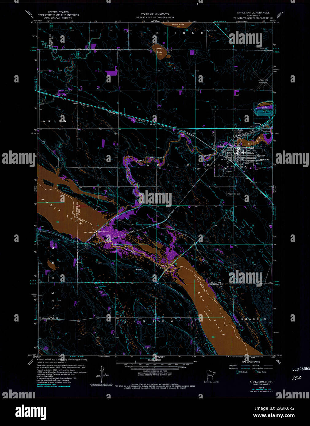 Map of appleton minnesota hires stock photography and images Alamy