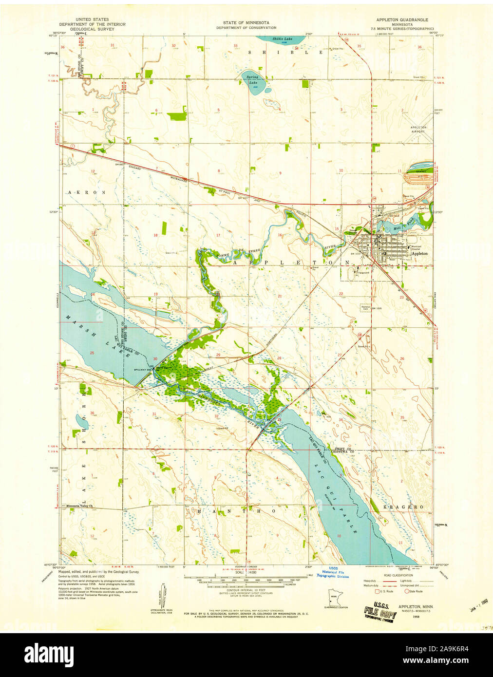 Map of appleton minnesota hires stock photography and images Alamy
