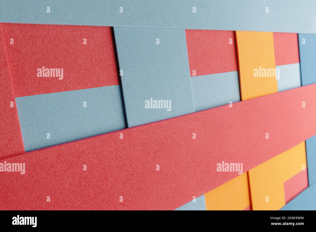 Geometrical composition with colored elements. Abstract background Stock Photo