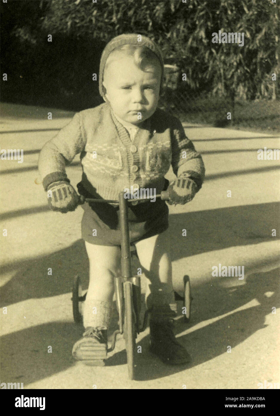 Child on tricycle, Italy Stock Photo Alamy