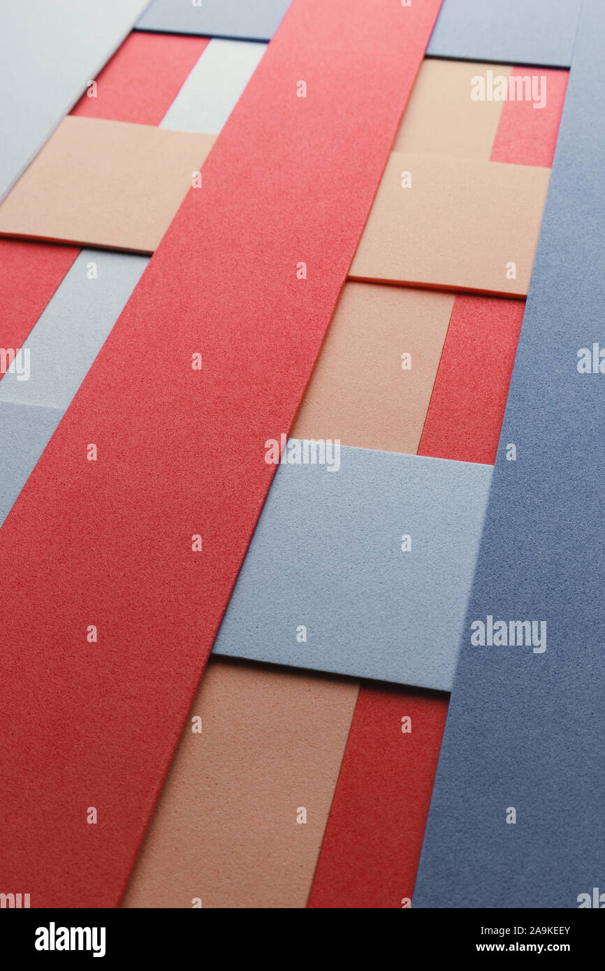 Geometrical composition with colored elements. Abstract background Stock Photo