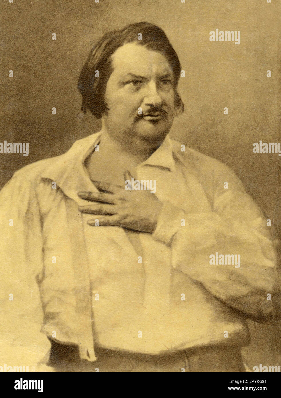 Portrait of the French writer Honore de Balzac Stock Photo