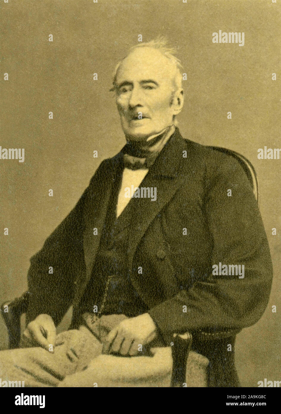 Portrait of the French writer Alphonse de Lamartine Stock Photo