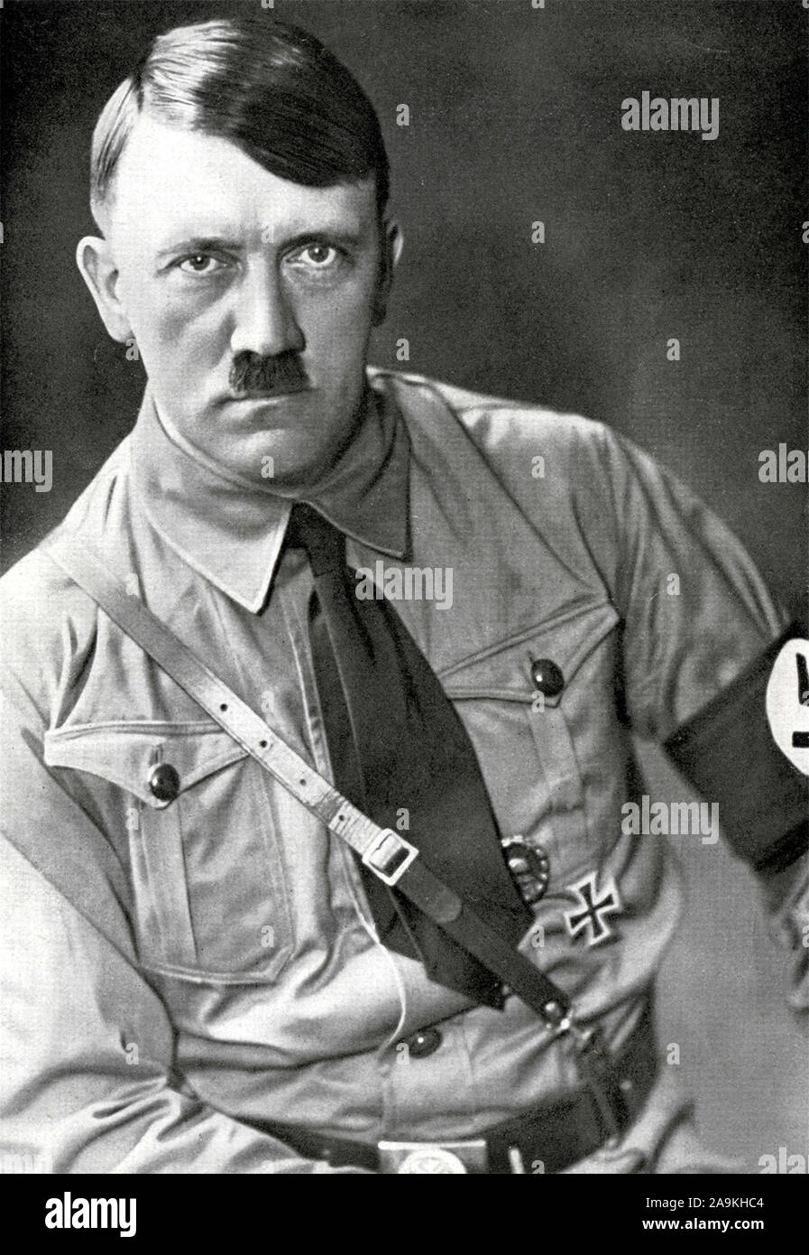 Portrait of Adolf Hitler in uniform, Germany Stock Photo