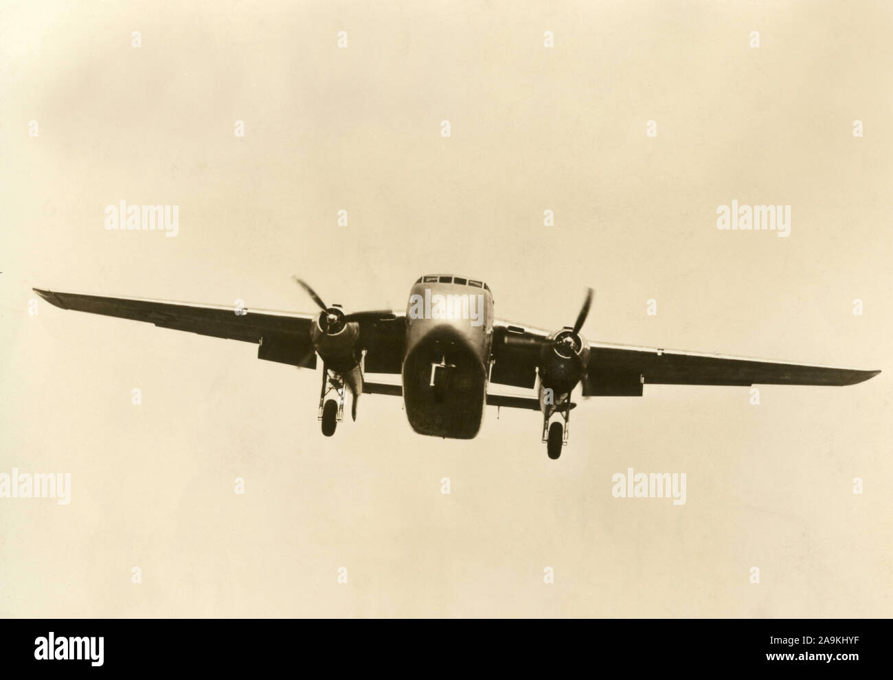 A twin-engine military aircraft , Italy Stock Photo