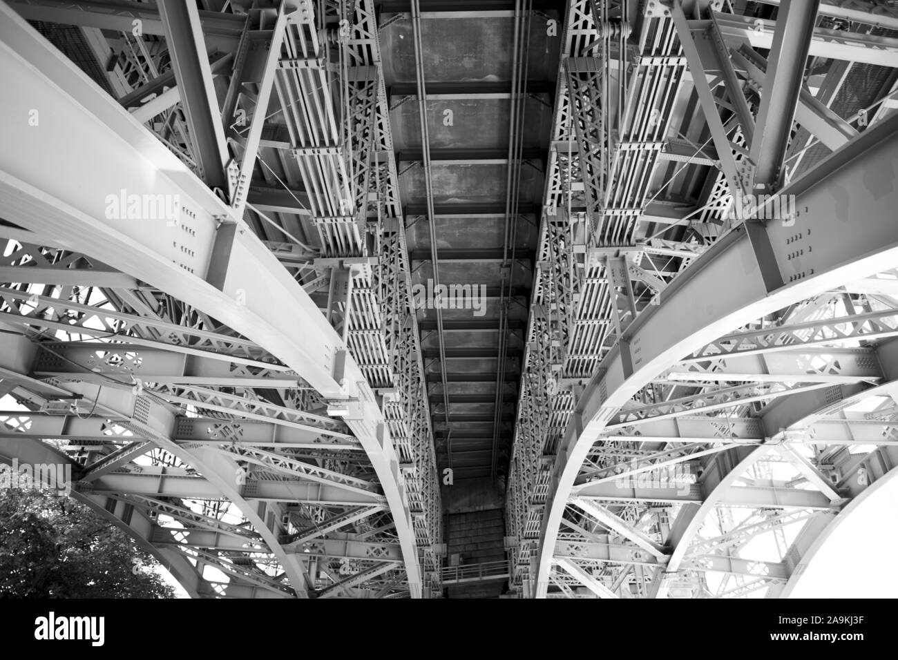 Bridge viewed from beneath Stock Photo