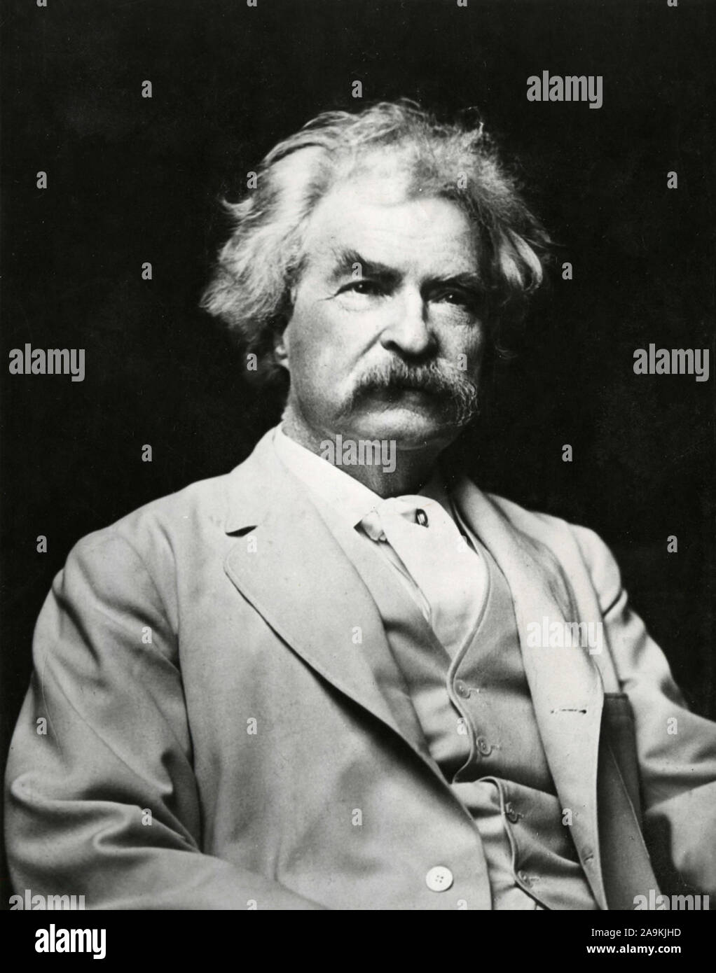 Portrait of the American writer Mark Twain Stock Photo