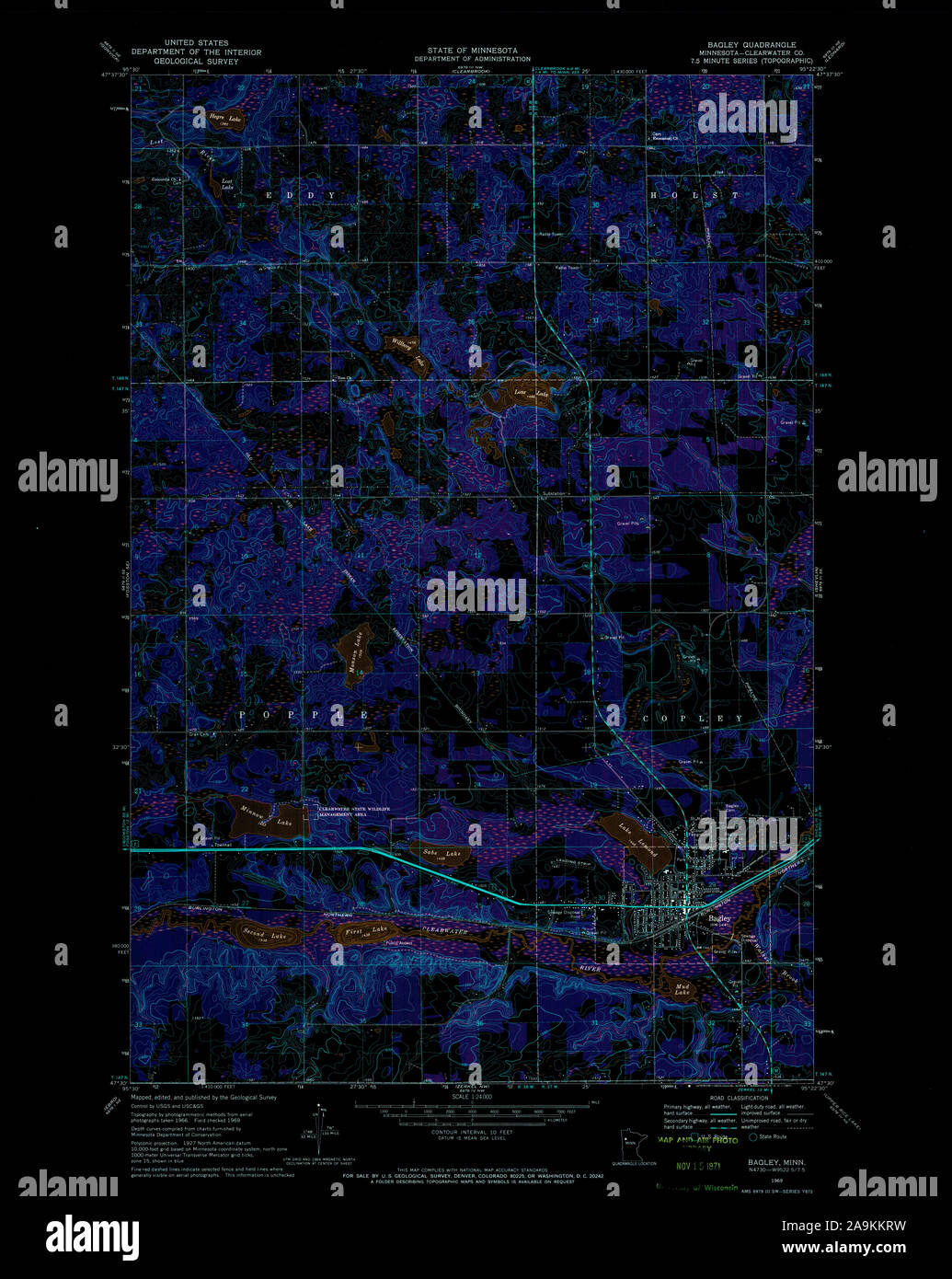 Map of bagley minnesota hires stock photography and images Alamy
