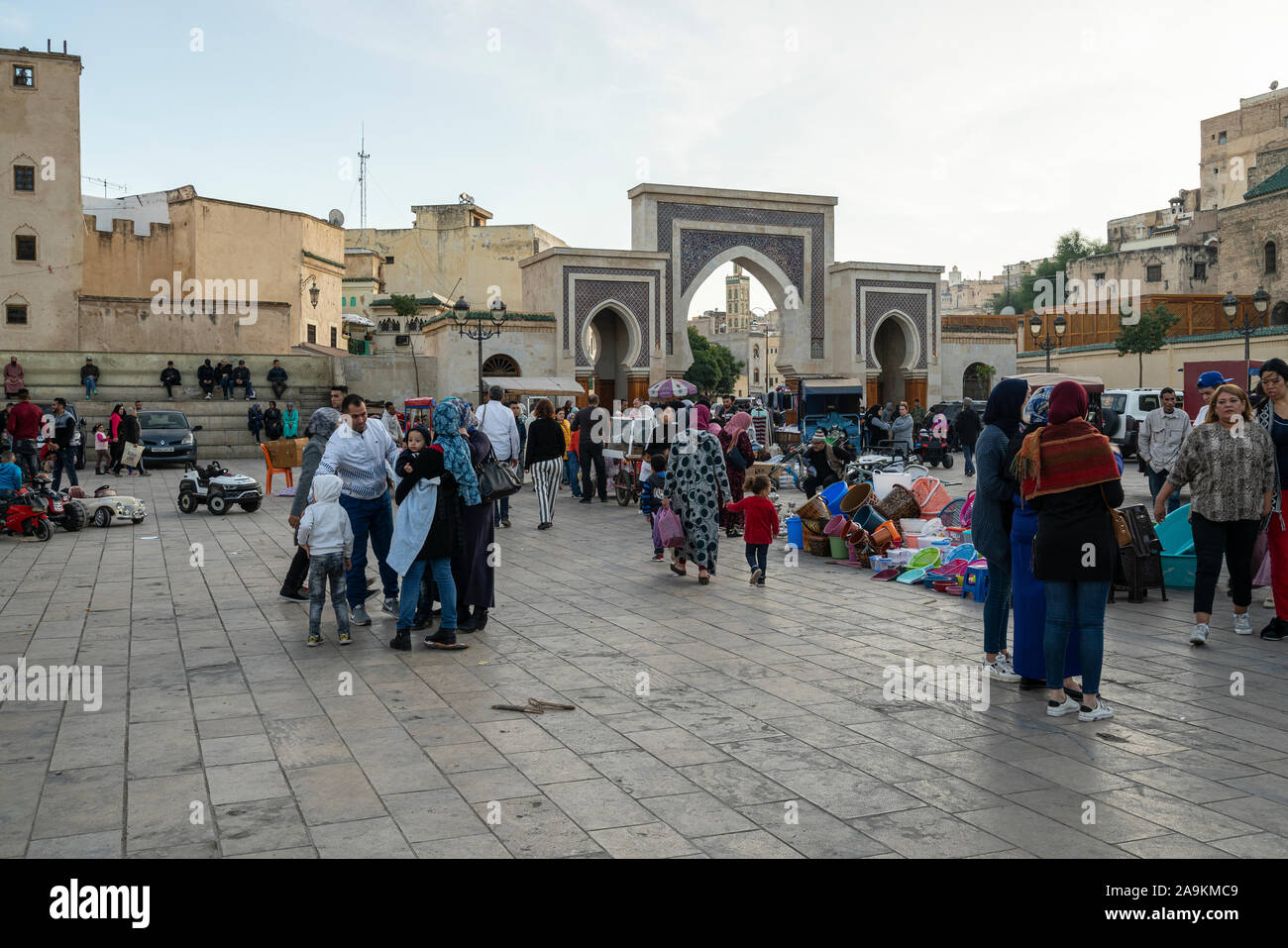 Fez, Morocco. November 9, 2019.  A view of the Bab Rcif  city gate Stock Photo