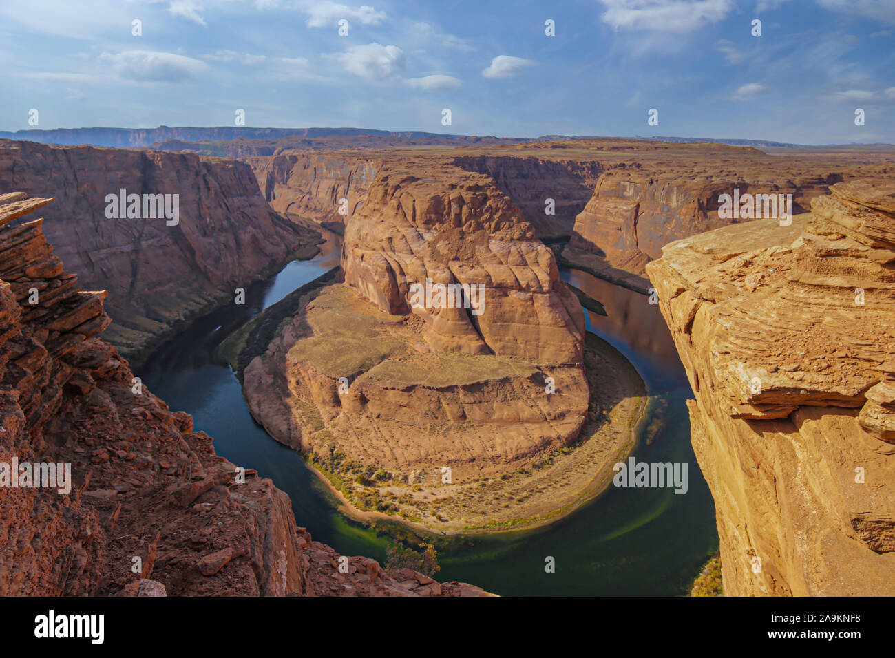 Aerial shot of Grand Canyon, Horseshoe Bend and Colorado river ...