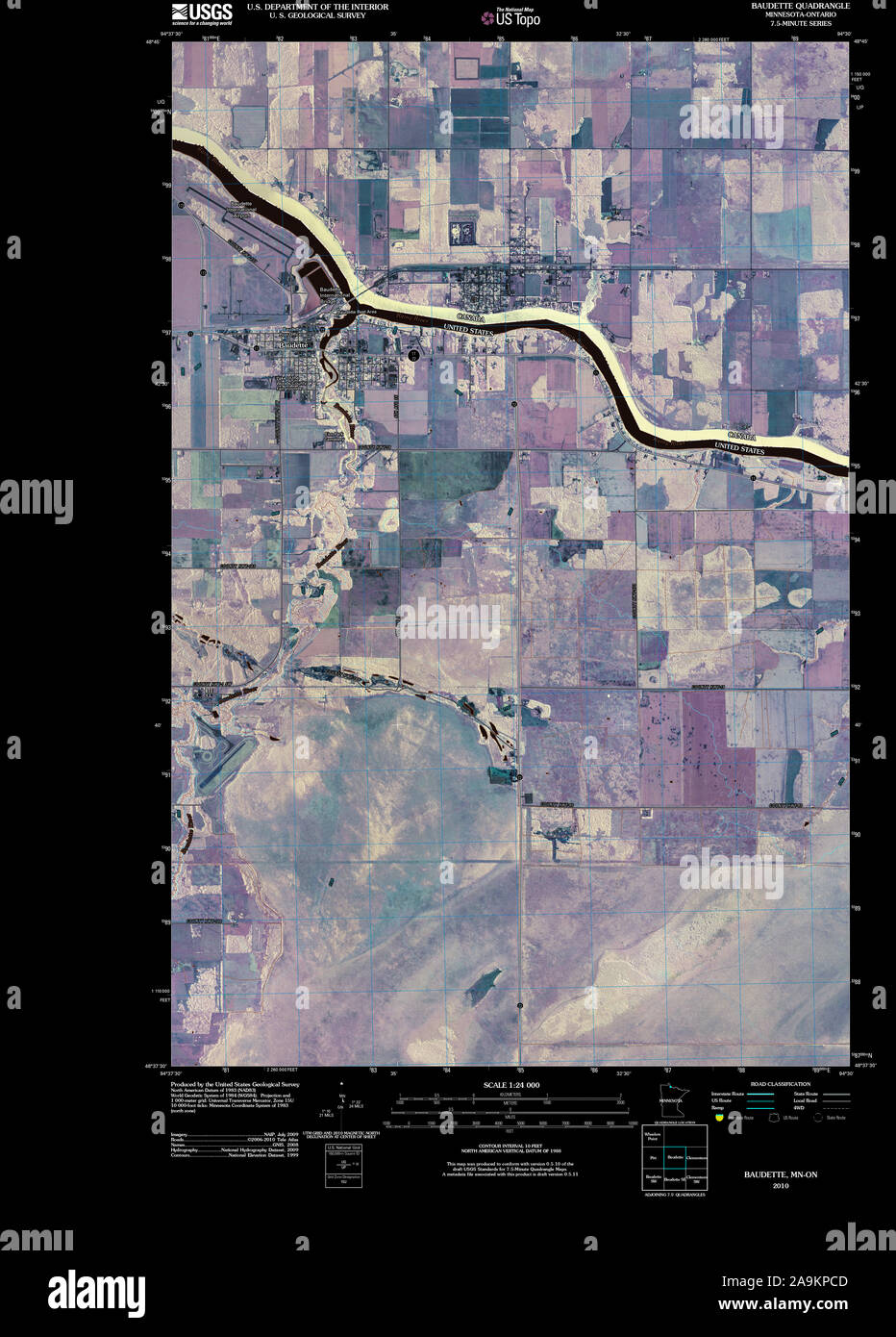 Baudette map hires stock photography and images Alamy