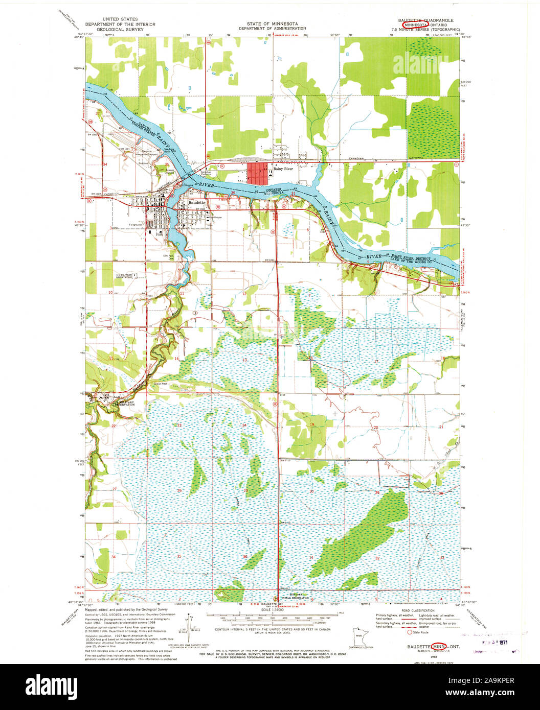 Map of baudette hires stock photography and images Alamy