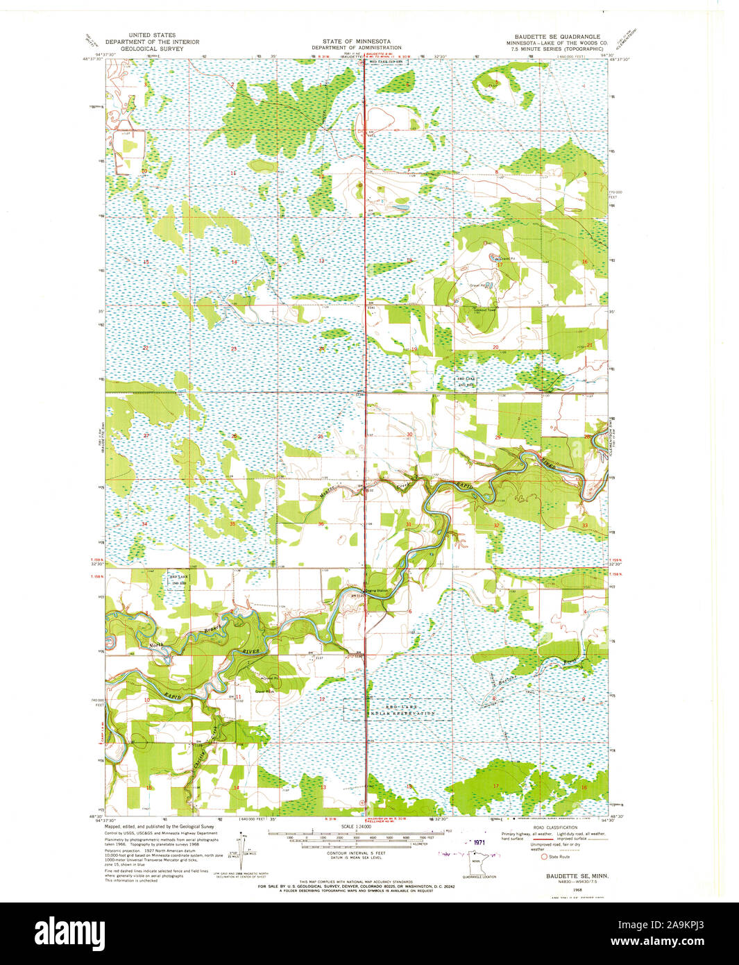 Baudette map hires stock photography and images Alamy