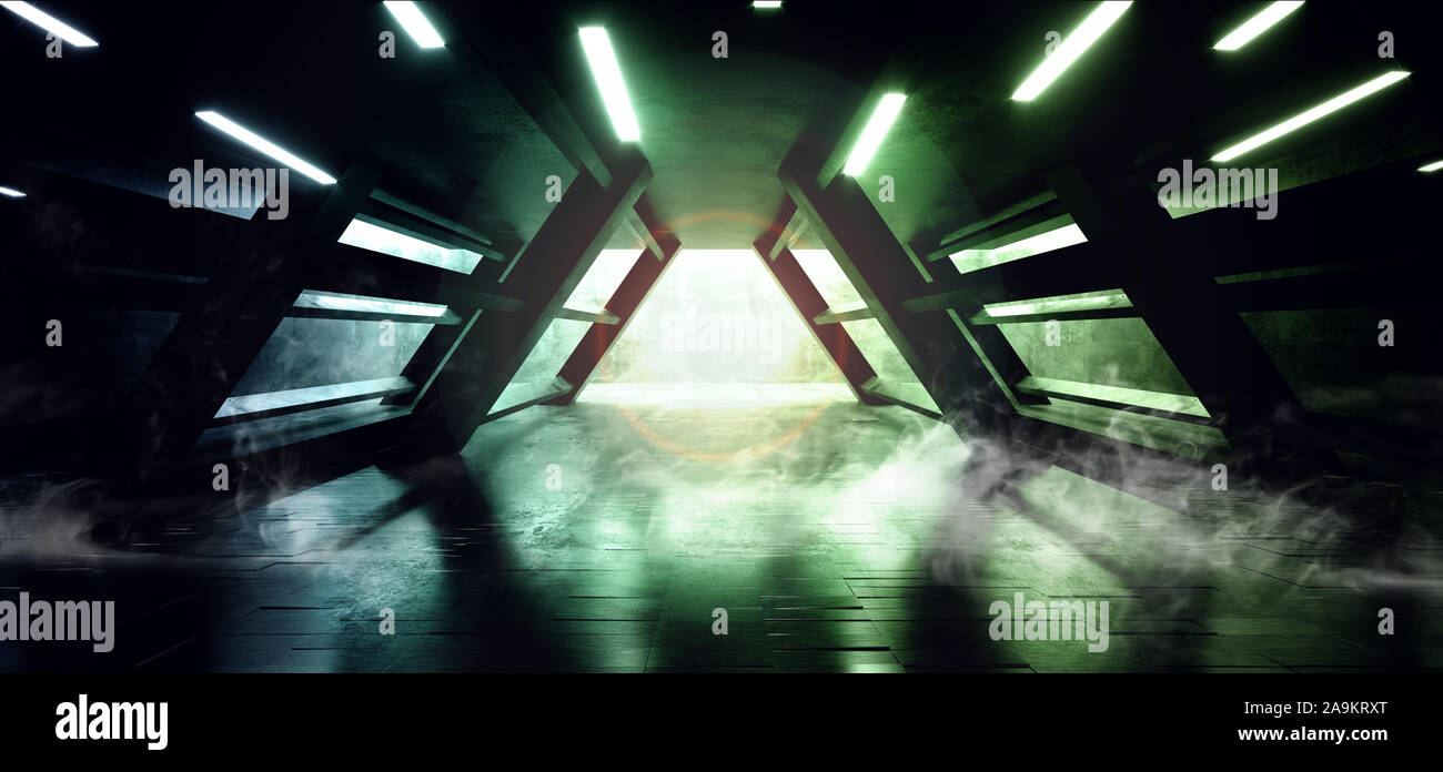 Steam Fog Smoke Triangle Dark Stage Show Corridor Tunnel Laser